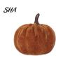 Realistic Halloween Pumpkin Decoration Small Velvet Thanksgiving Table Centerpiece, Soft Stuffed Prop for Fall Harvest Farmhouse Themed