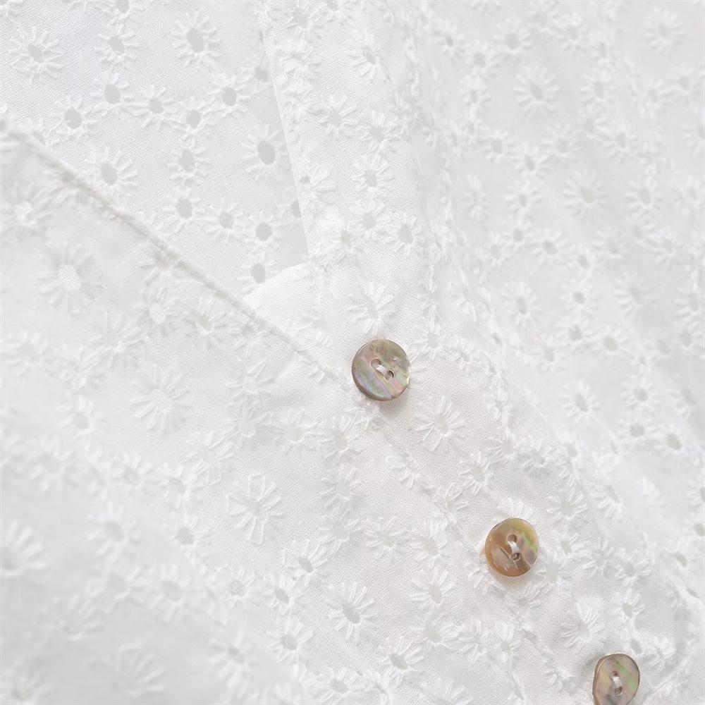 Spring/Summer 2025 Women's Embroidered V-Neck Elastic Waist Slimming Long-Sleeve Short Dress