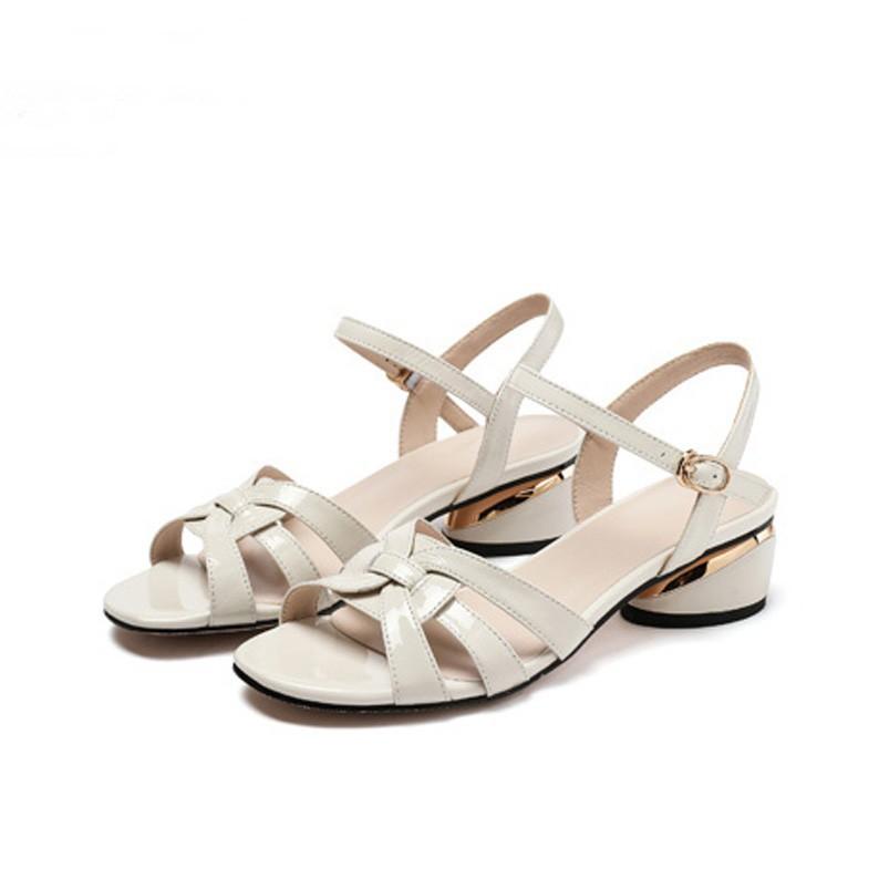 Women's Round Open Toe Cross Straps Low Block Chunky Heels Slingback Sandals Party Dress Summer Pumps Shoes Ankle Strap Heeled Sandals for Female