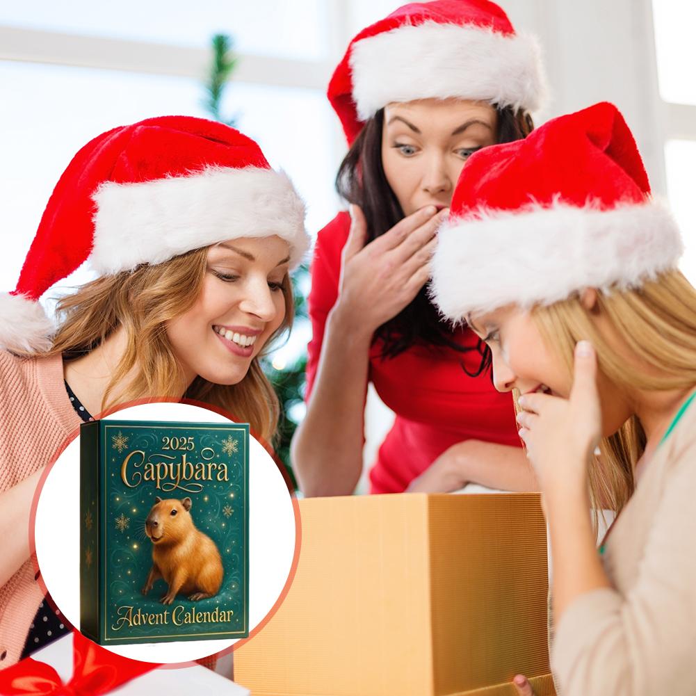 Capybara 24 Days Christmas Countdown Calendar 2D Acrylic Pendant Advent Calendar Xmas Surprise Gifts Tree Decoration
