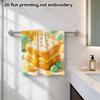 Toast Dessert Cute Print Towel, Quick Dry Absorbent Hand Towel for Bathroom