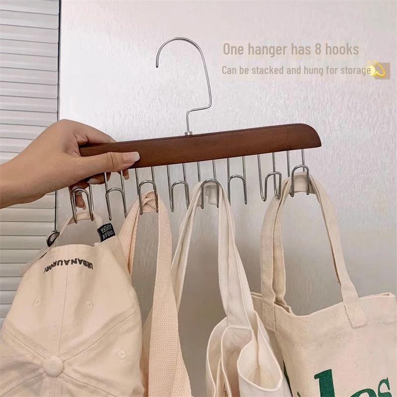 Multifunctional Wooden Hanger & Storage Rack for Clothes, Underwear & Ties