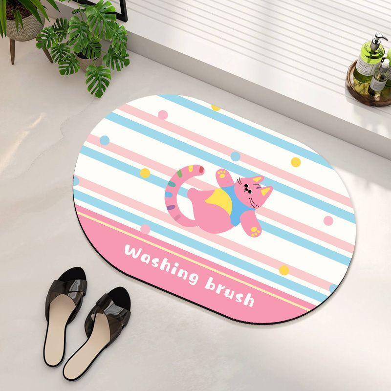 

Diatom mud floor mat, bathroom floor mat, bathroom absorbent anti slip mat, toilet entrance quick drying door mat 40X60cm 15.7X23.6in