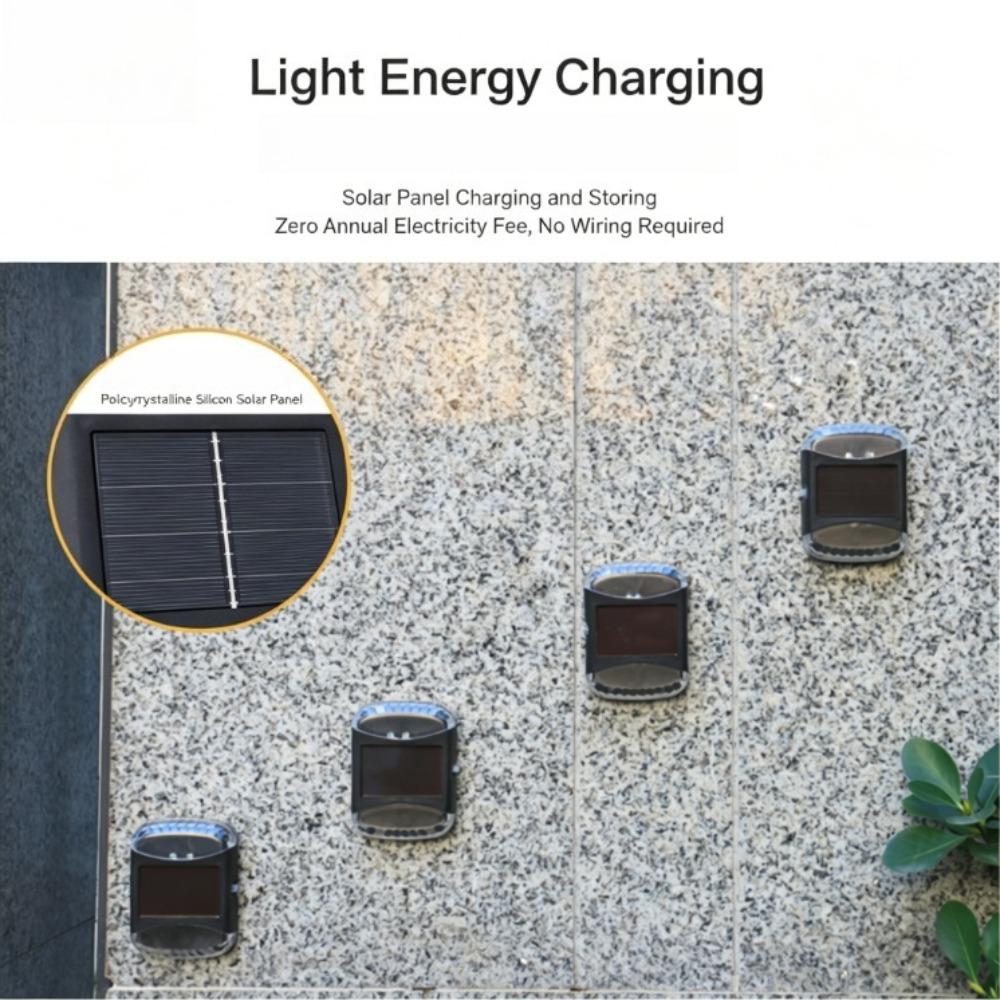 Solar Led Lights Outdoor Garden Lights Solar Step Deck Light Lamp Sunlight Courtyard Decor Solar Garden Lamp Wall Lighting