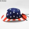 New USA Flag Print Western Cowboy Hat For Women's Men Fashion Party Panama Fedoras Hat Cowgirl Felt Jazz Cap