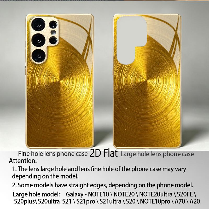 Brushed gold pattern for Galaxy S24Ultra S23 S22 S25 S21 S20UltraA55A15A16Phone case Pattern Shockproof Protective Back Cover