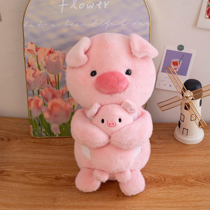 

Mother and child animal elephant penguin doll plush toy parent-child pig doll child soothing doll 25cm（0.2kg）