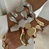 Exaggerated Metal Smooth Water Droplet Hugging Bracelet with Cool Breeze Ins Irregular Cut Spring Bracelet