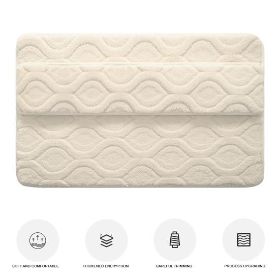 Absorbent Bathroom Mat Fluffy Doormat Foot Drying Mat Slip Resistant Backing