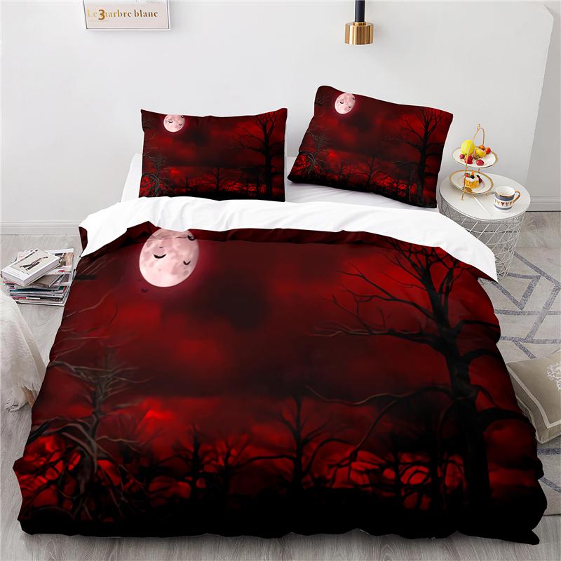 Funny Halloween 3d Bedding Set Print Duvet Cover Set with Pillowcase 2/3pcs Home Textile Single Double Twin Full Queen King Size