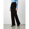 LANGZI Women's Retro High-Waist Straight-Leg Velvet Pants