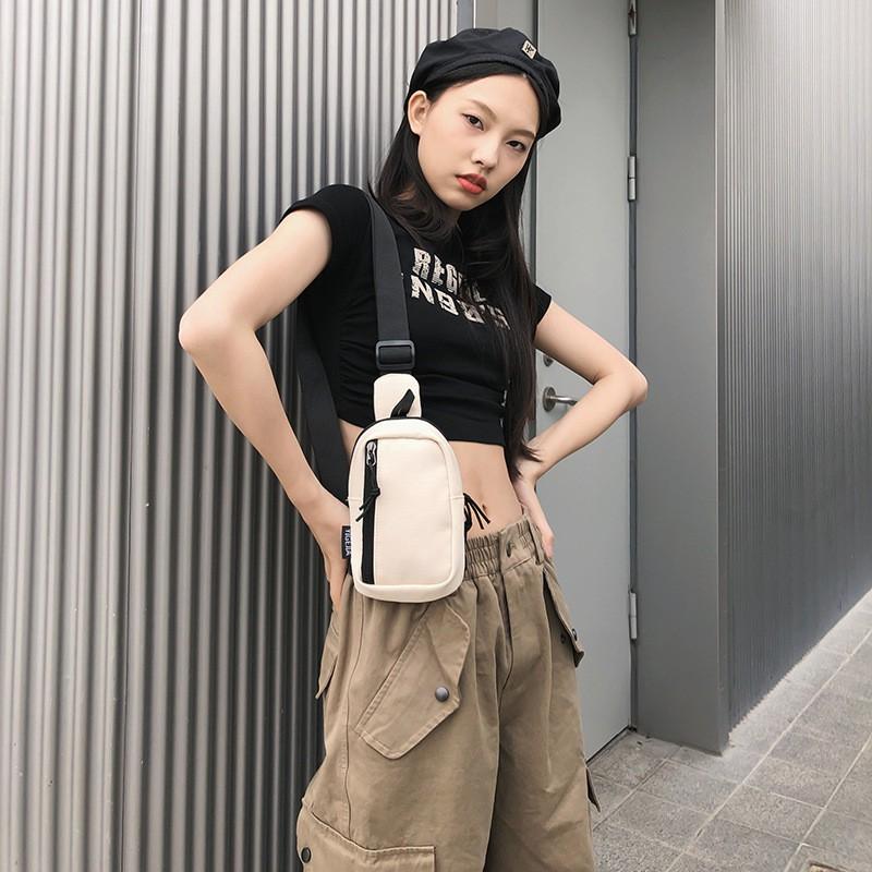2025 New Chest Bag Pure Color Casual Trendy One-shoulder Cross-shoulder Backpack Men's Women's Mobile Phones Change Keys