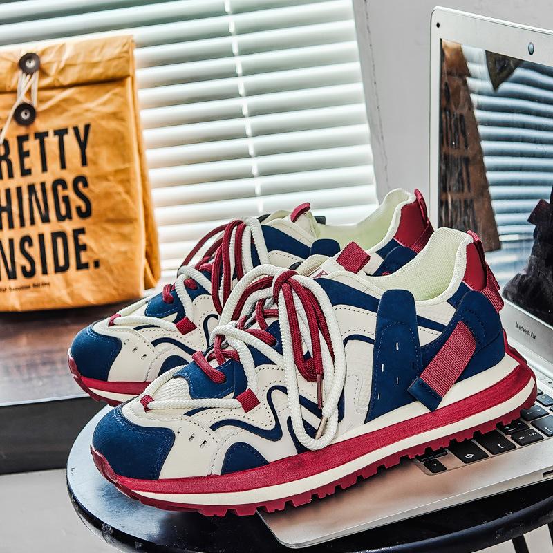 

2025 весна новая мужская обувь удобная и универсальная трендовая обувь легкая Forrest Gump повседневная обувь низкий верх трендовая студенческая обувь 39 красный