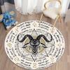 Satan Pattern Round Carpet HD Printing for Living Room Rugs Bedroom Mat Kitchen Carpet Doormat Non-Slip Children Flannel Carpet