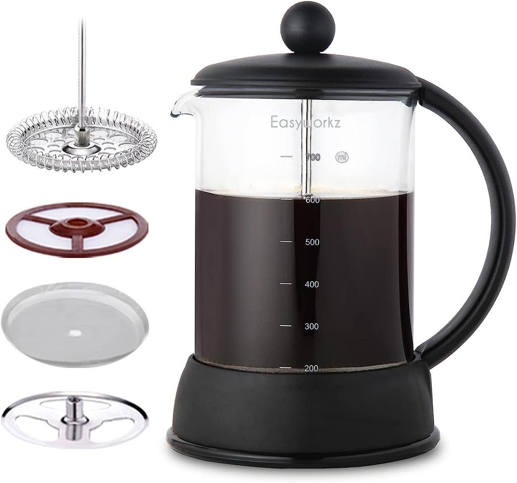 Easyworkz Eclipse French Press Borosilicate Glass 800ml Coffee & Tea Maker