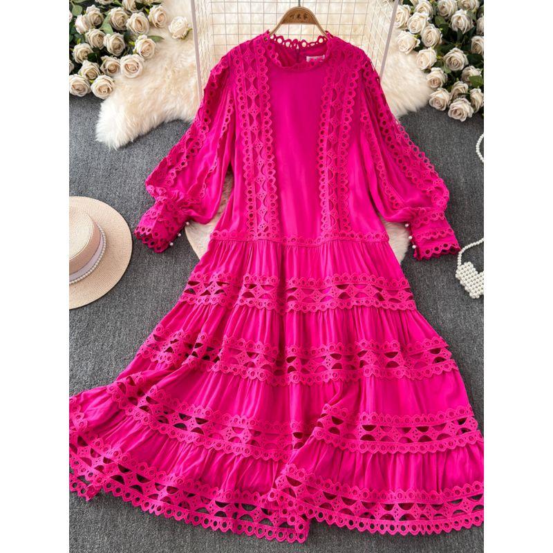 Vintage Court Style Summer New Arrival Embroider Dress