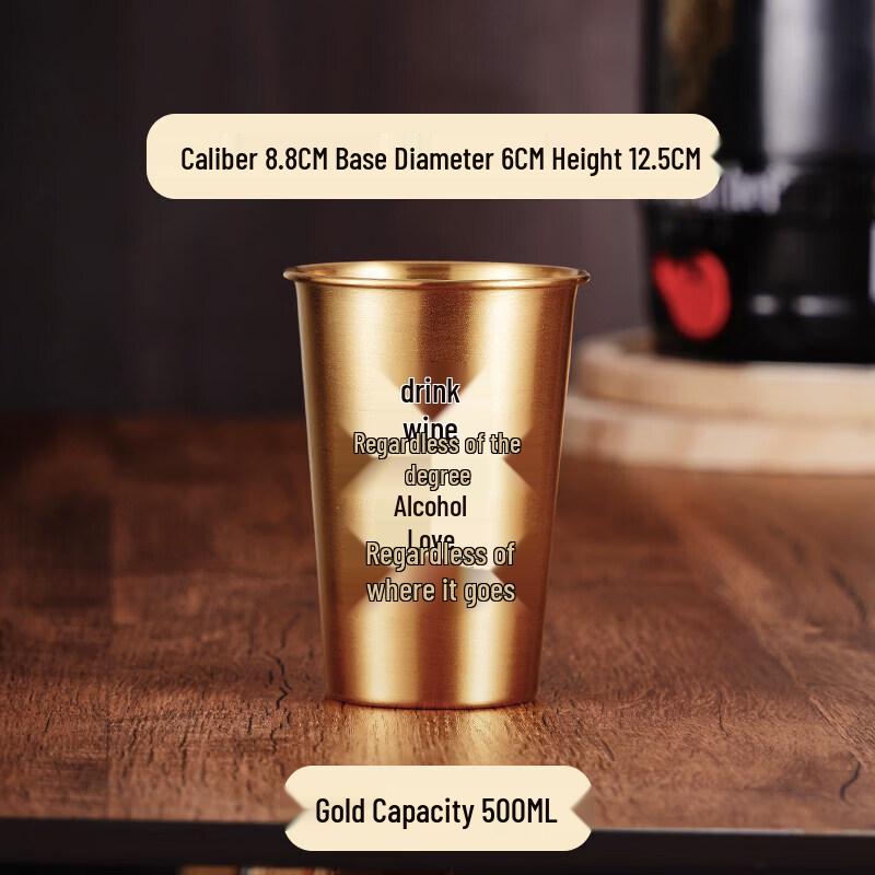 Qiwei 500ml Stainless Steel Beer Mug with Coaster