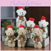 Schattige Kerst Teddybeer Pluche Speelgoed Voor Decoratie En Accessoires Met Sjaal