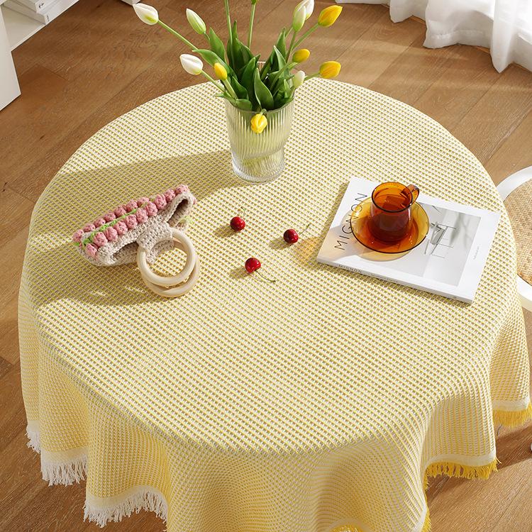 Lace White Dining Table Fabric Style Round Table Square Table Bedside Table Desk Photo Background Cloth Tablecloth Decoration