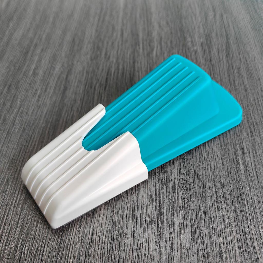 Silicone Safety Door Stopper with Metal Alloy Rubber Door Stop Wedge Works Quite Hold Heavy Doors Firmly by Non-Skid Base Grip