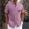 Men'S Casual Loose Short Sleeved Printed Shirt With Fashionable Top