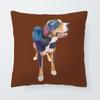 Home Decor Dog Cushion Cover Greyhound French Bulldog Pillow  Blue Gamer Chair Sofa