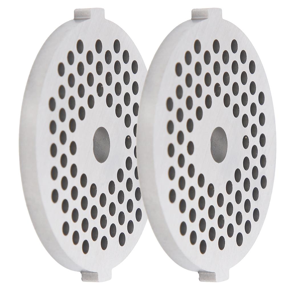 2Pcs Electric Mincer Blade Stainless Steel Grinding Plate Round Hole for 5#/B Type Grinder(3mm 56
