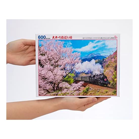 BEVERLY [Made in Japan] Beverly 600-Piece Jigsaw Puzzle Oigawa Railway and Cherry Blossoms (38×53cm)