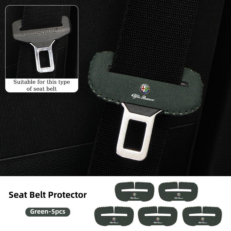 2026 Hot Sticker Car Seat Belt Clip Protector Seatbelt Buckle Plug Protective Cover For Alfa Romeo Giulietta GT 159 147 156 Mito