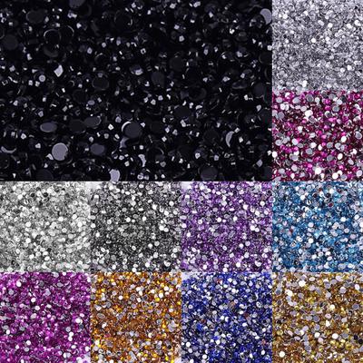 2000 Teile/los 3mm Glänzende Flatback Harz Strass Perlen für Nail art DIY Handwerk