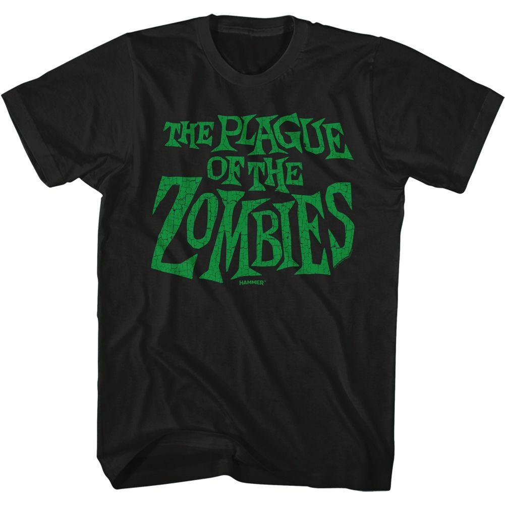 

Hammer Horror Plague of the Zombies Logo Black Adult T-Shirt Mens Womens Tees Top XL