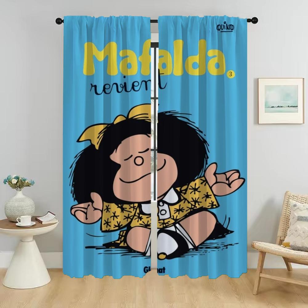 

Mafaldas Curtains Child Room Home Interior Curtains 2 Pieces Living Room Curtain Tulle for Bedroom Shades Partition Kitchen W50xH70cmx2pcs-CL