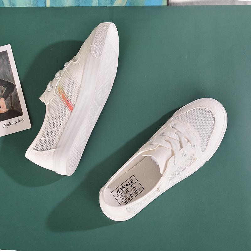 

Кожаные белые туфли женские весенние универсальные белые туфли новые дышащие легкие мягкая подошва чисто белые студенческие кеды мужские туфли 40-Women s