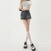 Korean Style High-Waist A-Line Denim Mini Skirt for Women - Spring/Summer Bodycon Skirt