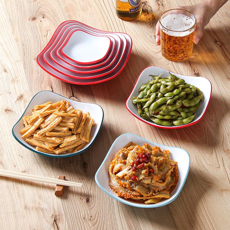 Melamine KTV Restaurant Snack & Dipping Plate - Creative Cold Dish, Imitation Porcelain