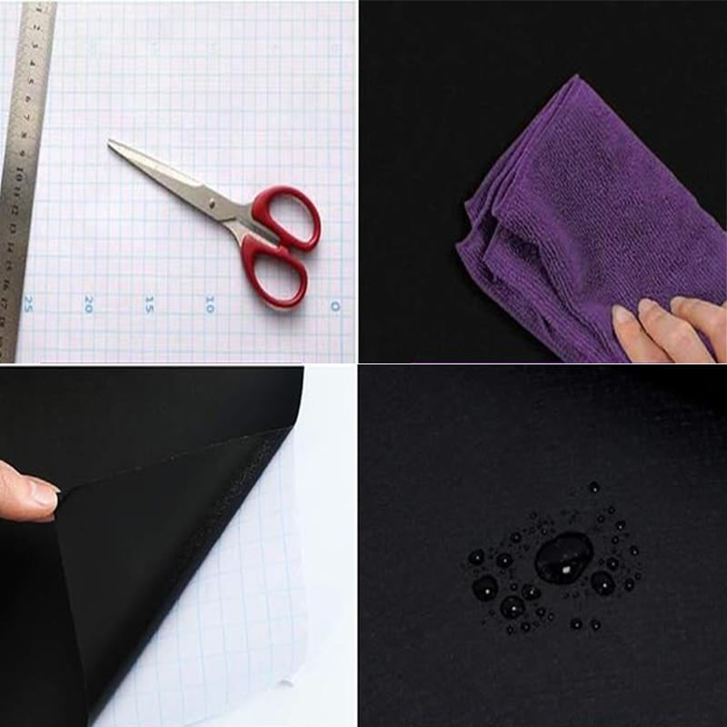 Black kitchen oil resistant self-adhesive wallpaper furniture desktop waterproof sticker wardrobe cabinet door decoration film