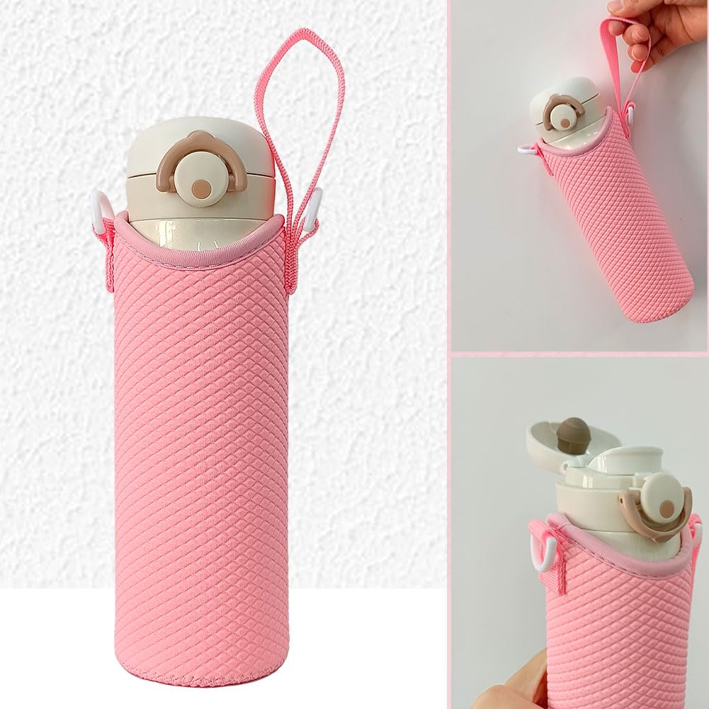 Futakuchi Water Bottle Case with Shoulder Cold For 500ml 600ml Plastic Bottle Plastic Bottle Crossbody Water Thermal Insulation Water Bottle Plastic