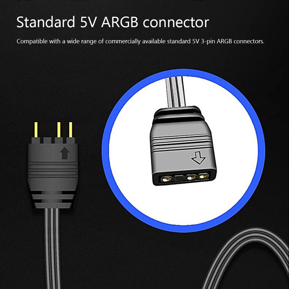 5V 3PIN ARGB Controller ARGB 5V 3PIN To SATA Interface Extension Cable for PC Fan Light Strip
