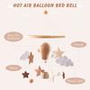Air Balloon Baby Rattle Toys Wooden Mobile Musical Bed Bell Hanging Toy 0-12 Month Newborn Infant Crib Gift Holder Brackets