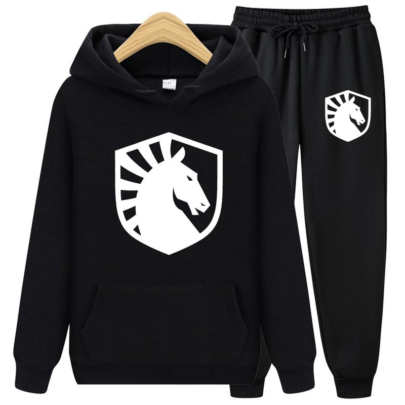 Spring Hoodies Set Sweatshirt+Sweatpants Suit Autumn Winter Warm Tracksuit Sets Women's Classic Hooded Outwear Sets