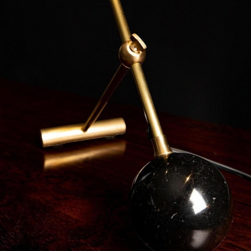 Tischlampen aus Messing, Italienische Stilnovo-Tischlampen im Mid-Century-Stil Diablo, Tischlampen mit Gegengewicht