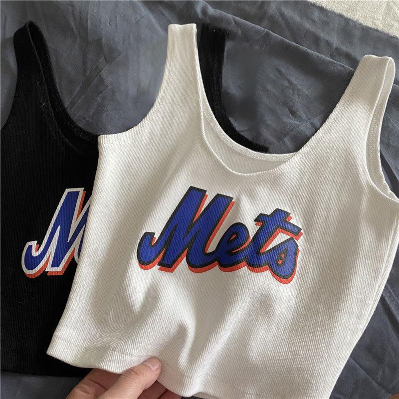 

Летний облегающий белый вязаный кроп-топ без рукавов для женщин One Size