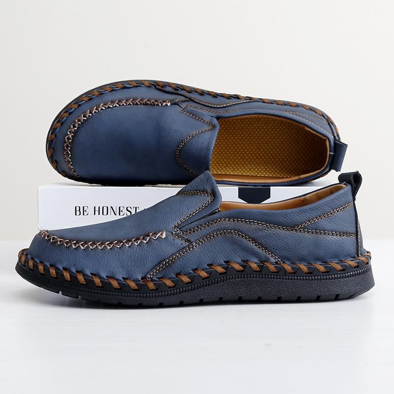 

Чоловічі Коричневі Мокасини Без Шнурівки Туристичне Взуття Чорні Балетки Взуття для Водіння Синє Ручної Роботи Повсякденне Широкий Носок Взуття Великого Розміру 47 синій