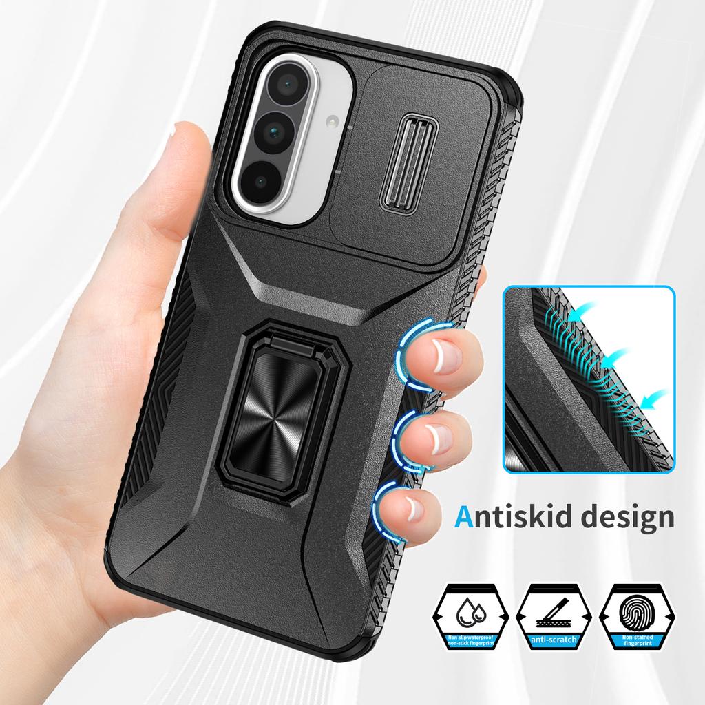 For Samsung Galaxy A56 5G/A36 5G Case Camshield Kickstand TPU+PC Anti-Slip Phone Cover