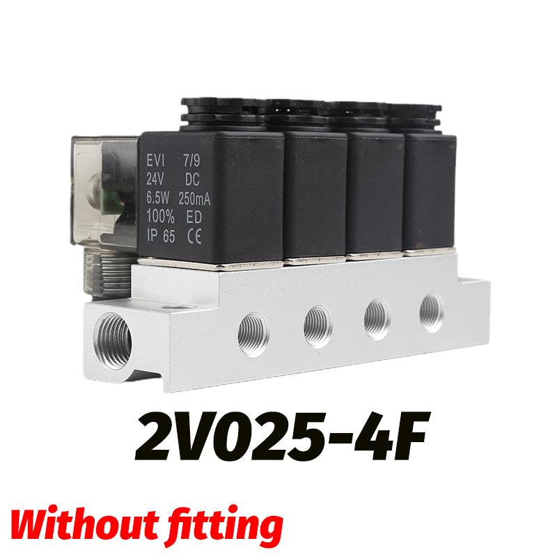 2V025-08 06 Pneumatic Solenoid Valve - 2 Way 2 Position Normally Closed NC 1/4 Port Air Control Valve 12V 24V 110V 220V AC DC