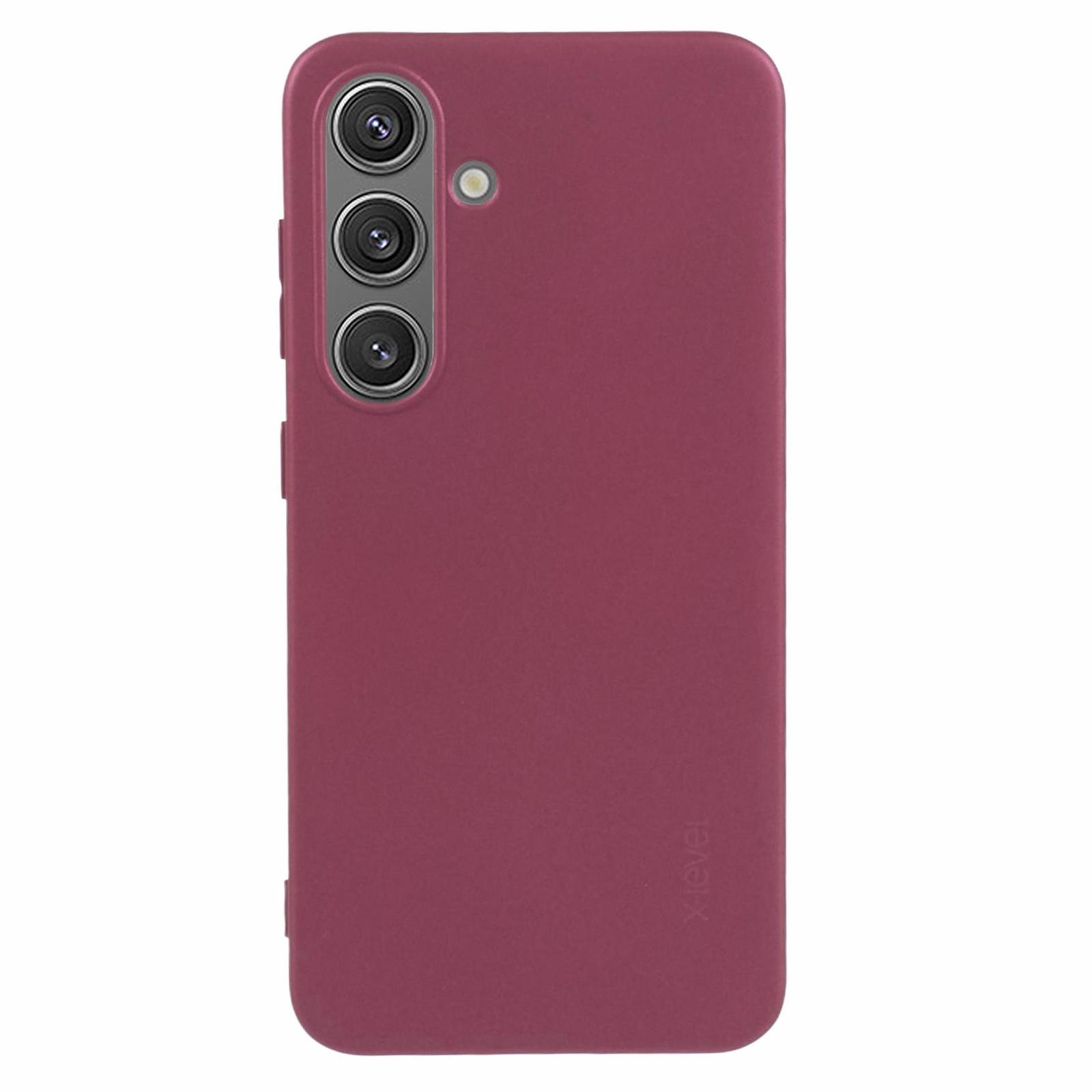 

Guardian Series For Samsung Galaxy A55 5G Case Anti-scratch Matte TPU Phone Cover Wine Red