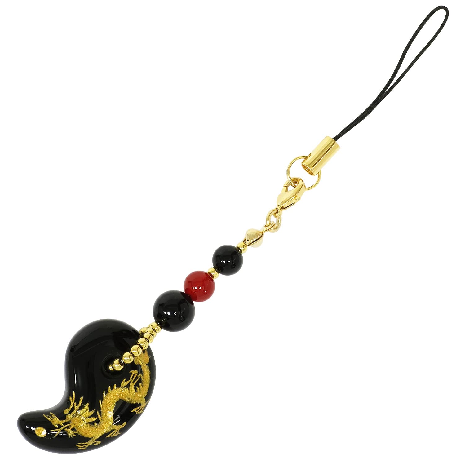 

Джинно Гуд і Виграшний Золотий Дракон Онікс Магатама та Червоний Агат Мобільний телефон Натуральний камінь Камінь сили Амулет [Сіндзюку Кура] Удача, Здоров я, Удача чорний