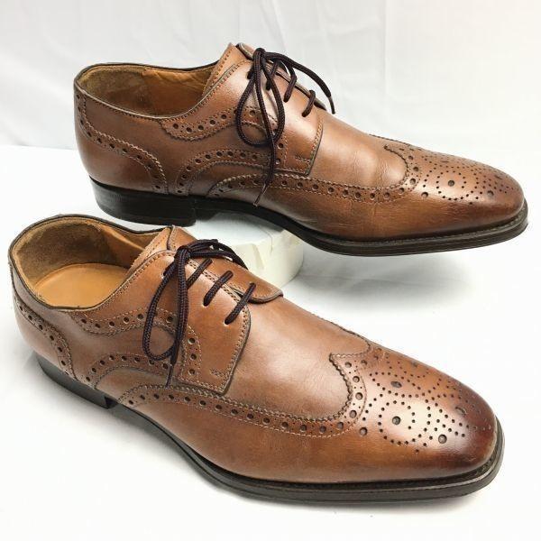 

Excellent MAGNANNI Wingtip Business Shoes Brown Size 7.5D Vintage Men s(USED)