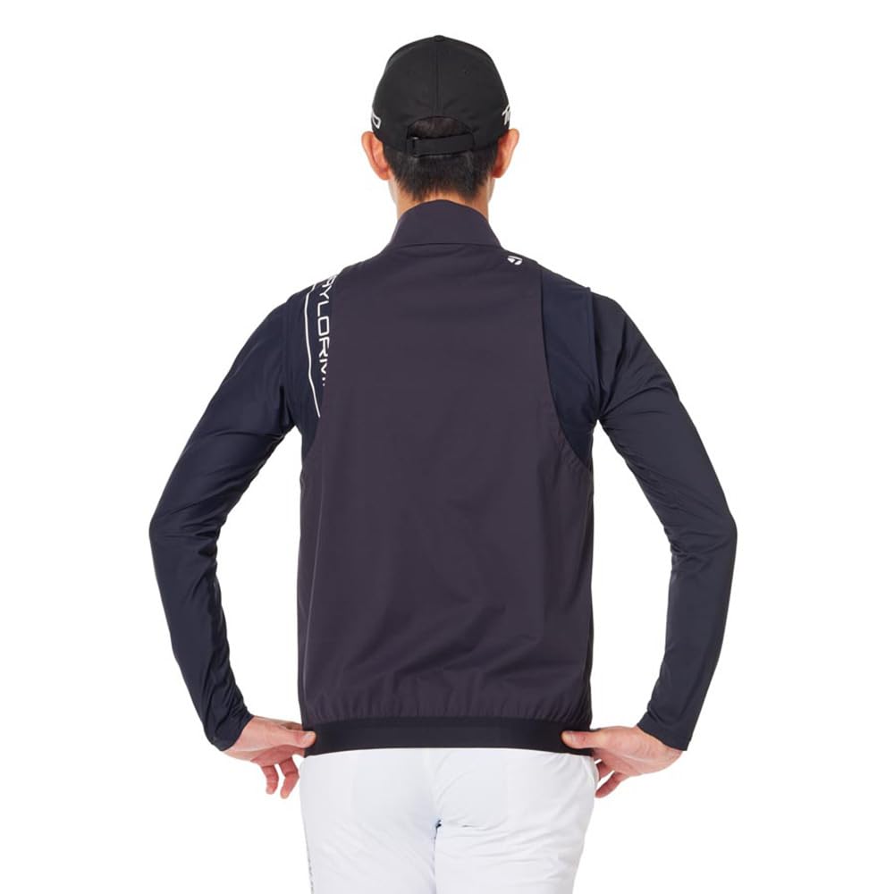 TaylorMade Double-Layer Wind Vest, Black, Size Small, Men's, 2024FW UN320