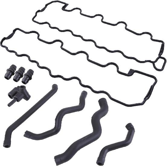 Pack of 2 Engine Valve Cover Gasket and Hose Set Fit for Mercedes-Benz ML320 ML350 ML430 E320 CLK320 C280 SLK320 C240 S500 SLK320 Replace 20180482